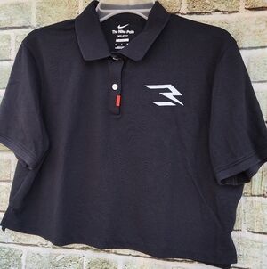Nike Cropped Black Polo Nike 3 Brand